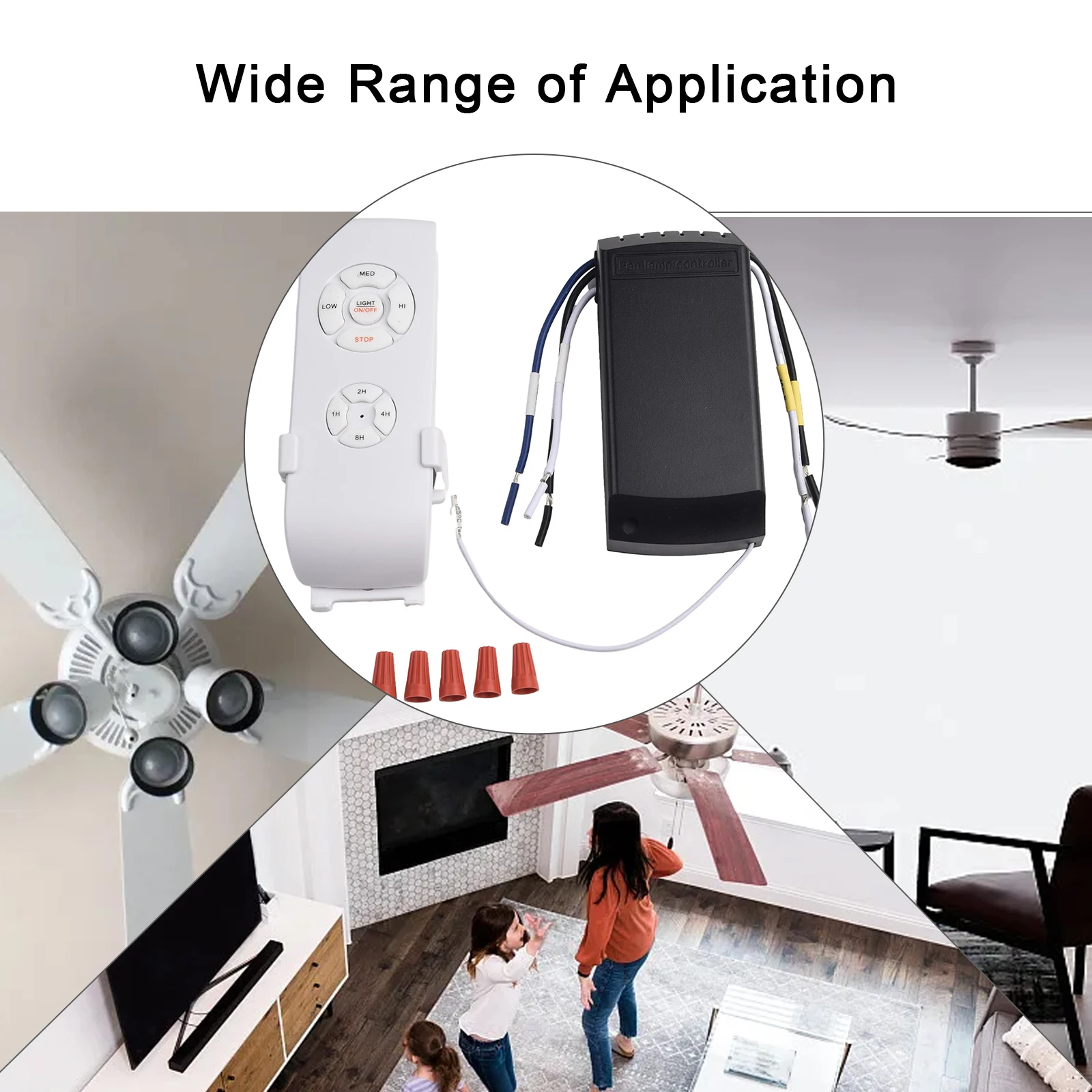 

Brand New Fan Remote Control With Receiver Buzzer Ceiling Fan Control Fan Intelligent Remote Smart WiFi 2 Ways