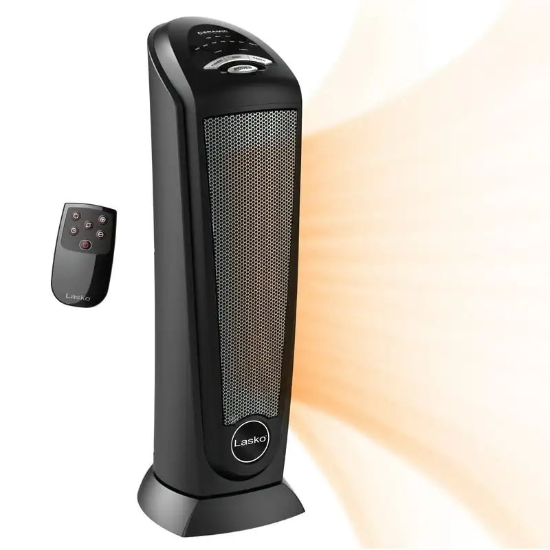 

1500W Oscillating Ceramic Tower Electric Space Heater with Remote, CT22410, Black,
