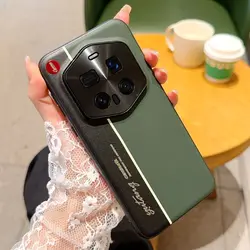 Luxury Luminous Leather Protective Case - Fashionable Design, Enhanced Camera Protection - Honor Magic7 RSR Porsche Design (Green)