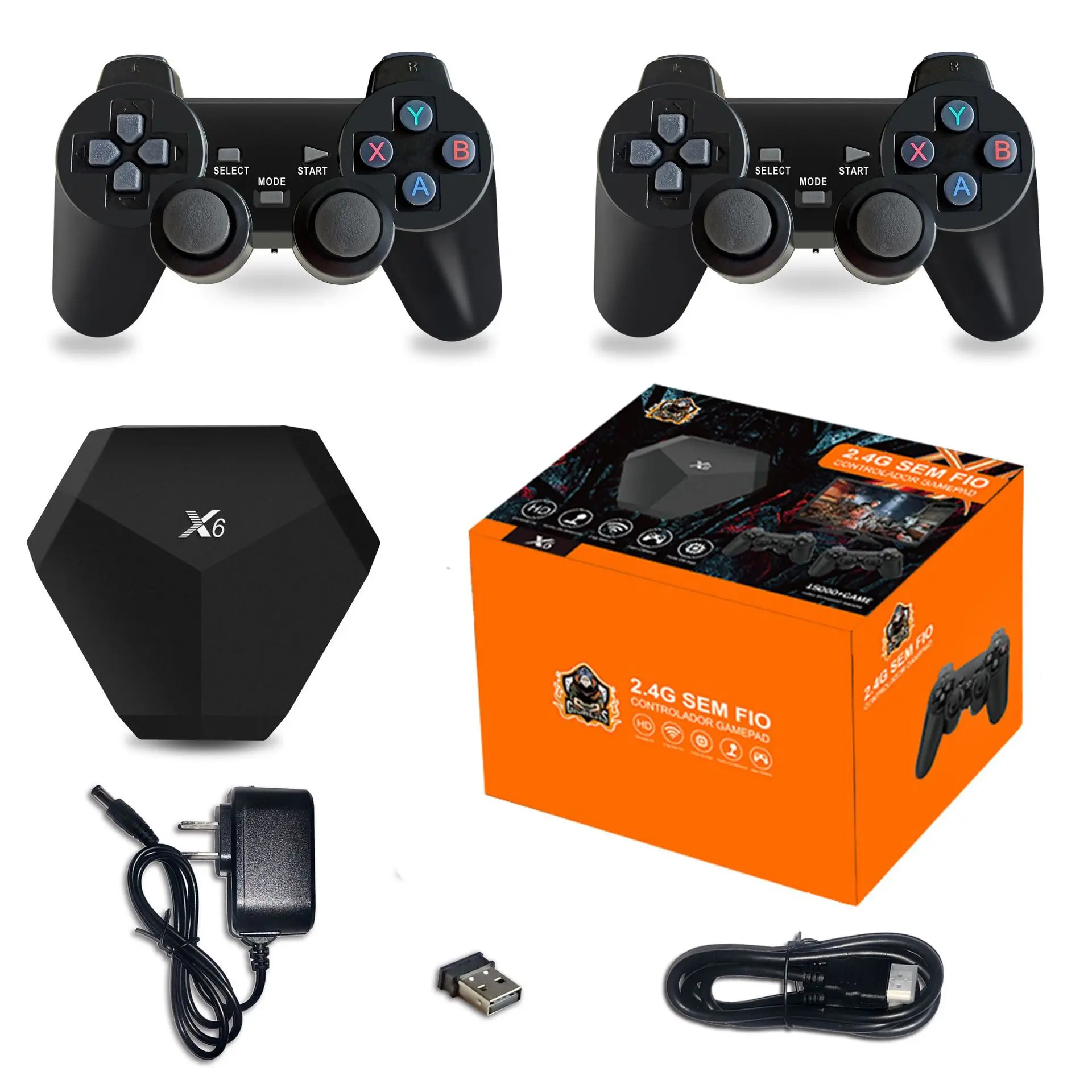 

Новая игровая консоль X6 4K HD со встроенными 15000 +/10000 классическими играми, ретро консоль, беспроводной контроллер, выход AV/HD, мини игровая приставка
