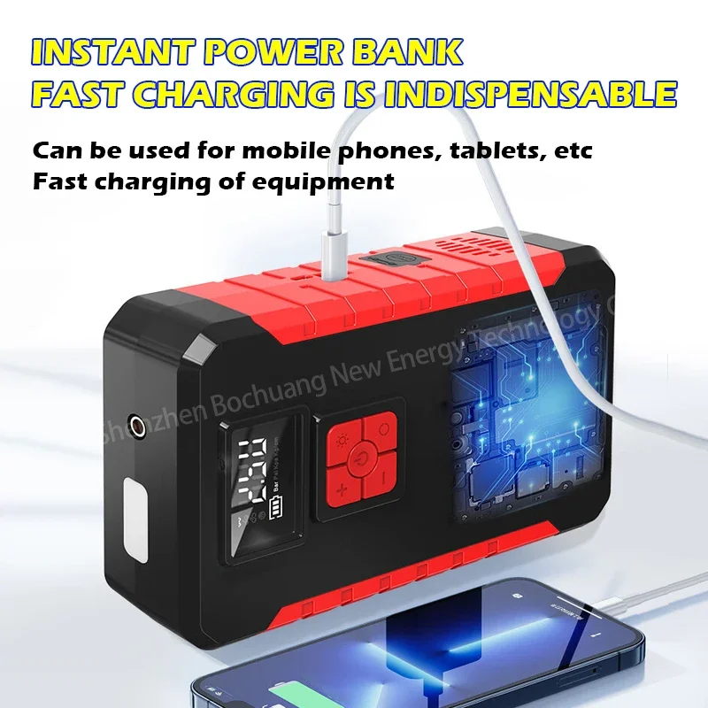 29800mAh Power Bank 2000A 12V Car Battery Jump Starter Portable Charger Car Booster Auto Starting Device Emergency Starter 2