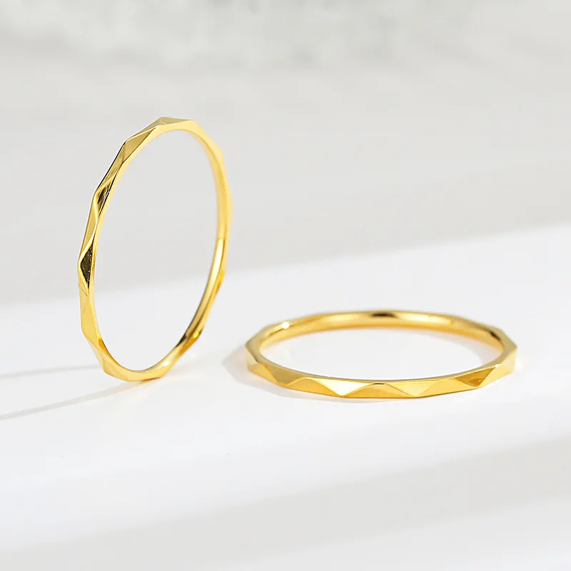 Stackable Rings Fashion Ring Stainless Steel Rings Finger Rings Metal Rings 1mm Thin for Women Size 3-10