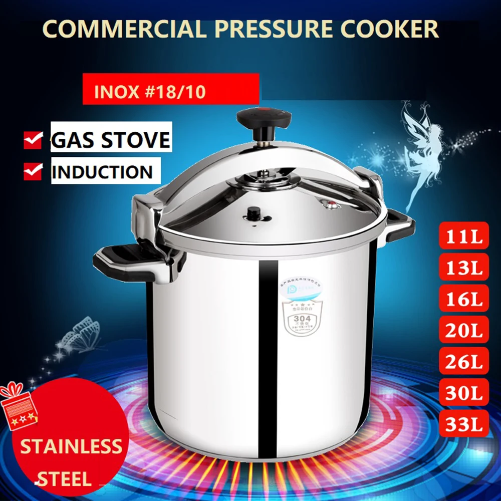 304 Stainless Steel Commercial Inox Pressure Cooker, Large Cooking