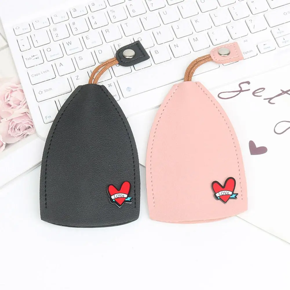 Cute PU Pull Out Key Holder for Keys Creative Love Heart Key Case Wallet Leather Keychain Leather Bag for Keys Car Key Box Pouch