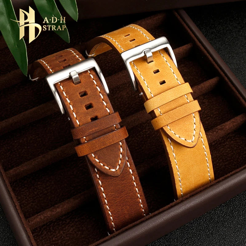 Cinturino Universale In Pelle Per Hamilton Khaki Aviation Field H70555533 H70205830 Cinturino Morbido Smontaggio Rapido 20 22 24Mm