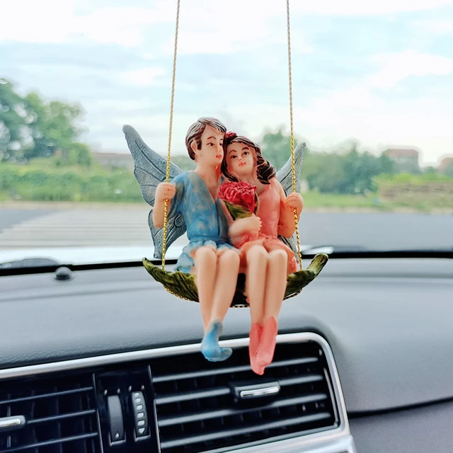 Pendentif de voiture féerique pour amoureux, balançoire de couple