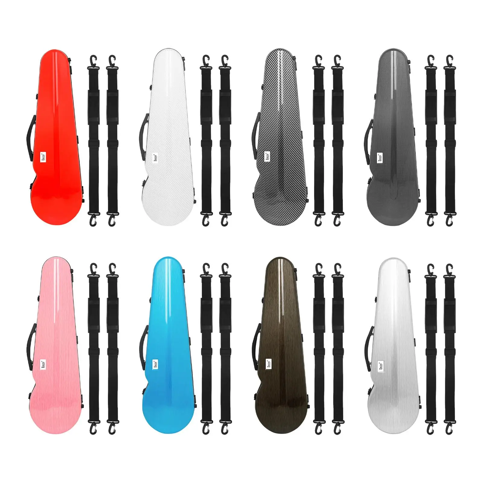 

4/4 Violin Case Carbon Fiber Carrying Case with Straps Portable Violin Box