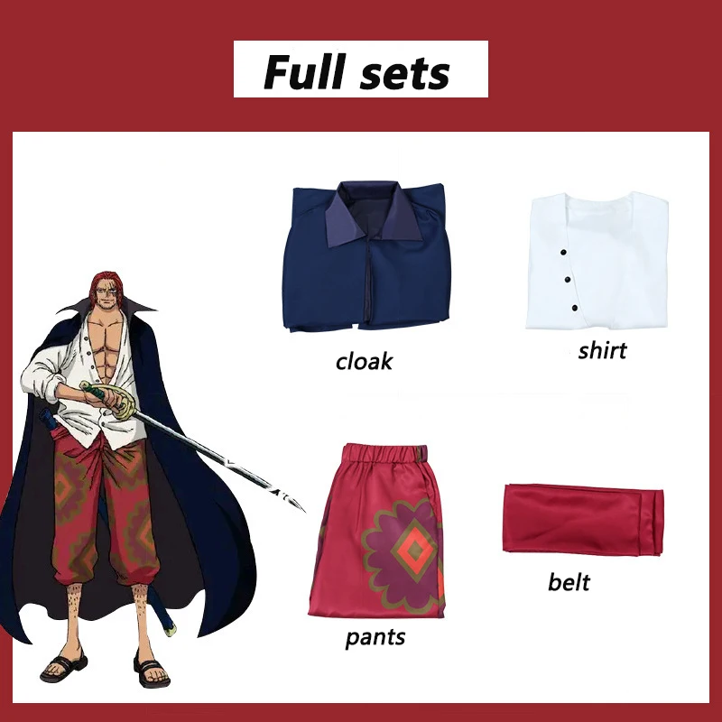 One Piece-Inspired Red-Haired Shanks Costume for Cosplay Events