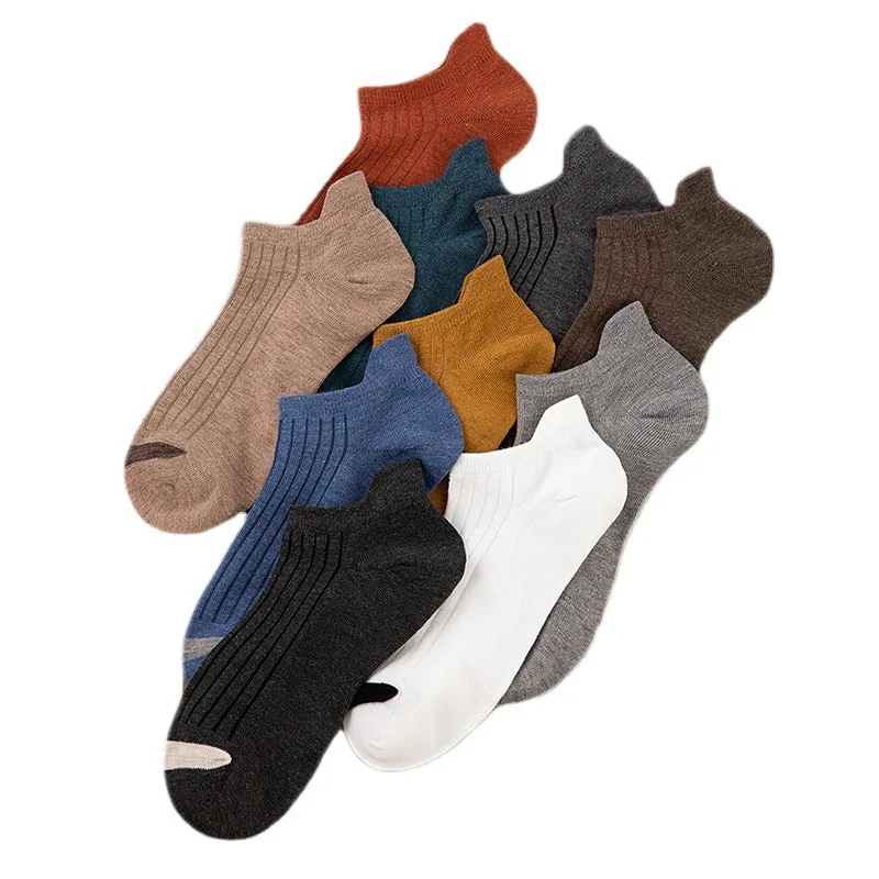 5 Pairs Xiaomi Youpin Men's Socks Spring and Summer Low-waist Heel Cotton Socks Waist Sweat-absorbent Deodorant Short Tube