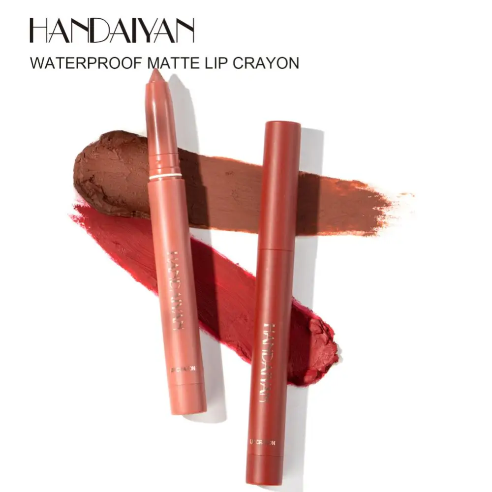 12Colors Velvet Matte Lipstick Waterproof Long Lasting Non-stick Cup Lipstick Pen Lip Liner Pencil Makeup Lip Tint Cosmetics 2