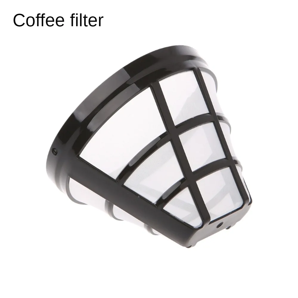 Description Picture 2 of item1-5pcs Reusable Coffee Filter Handmade Mesh Coffee Maker Basket Cup Style Coffee Machine Strainer Funnel Kitchen Accessories