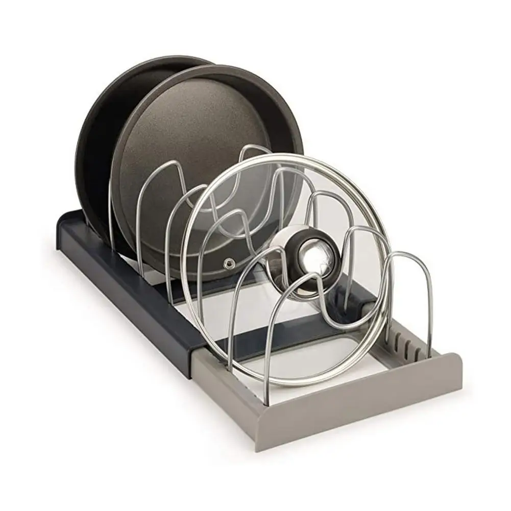 Extendable Pot Lid Rack Holders Stainless Steel Spoon Plate Holder Shelf Cooking Dish Tray Stand