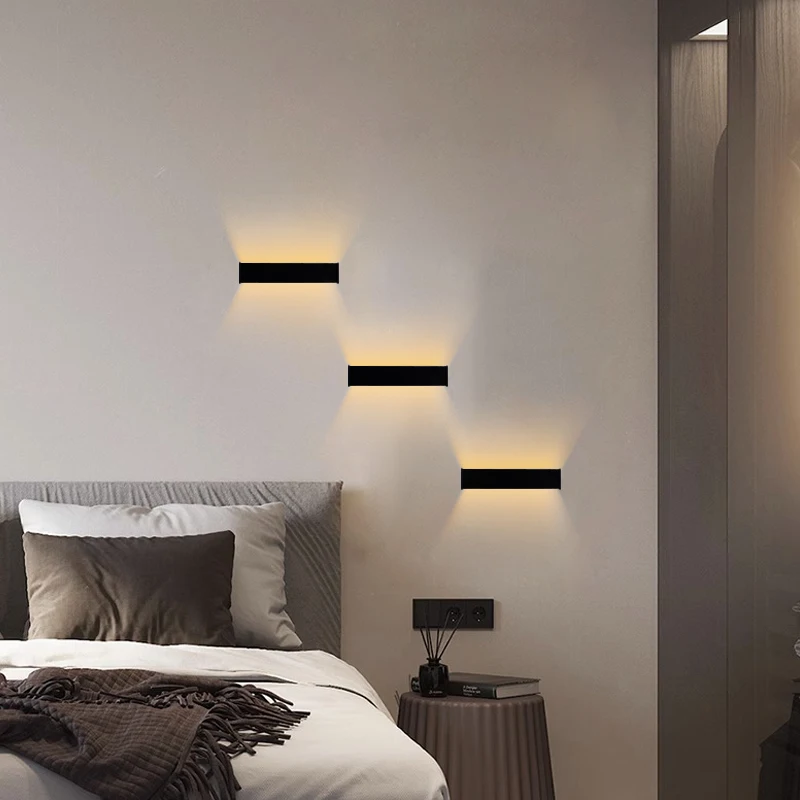Porch Light Long Wall Light Modern Long Strip LED indoor lighting wall lamp Sconce 55cm 30cm 220V Decoration 3