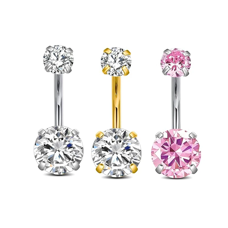 Clicker Bauchnabelpiercing 14G - Schmetterling CZ Design Aus Chirurgenstahl