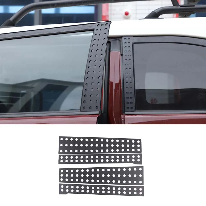 Per Il 2007-2021 Toyota Fj Cruiser In Lega Di Alluminio Nero Finestrino Dell'Auto B-Pillar Center Pillar Decorativo Plate Sticker Accessori Auto