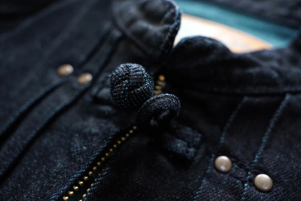 Sauce Zhan Mans Jacket Indigo Selvedge Denim Jacket Jean