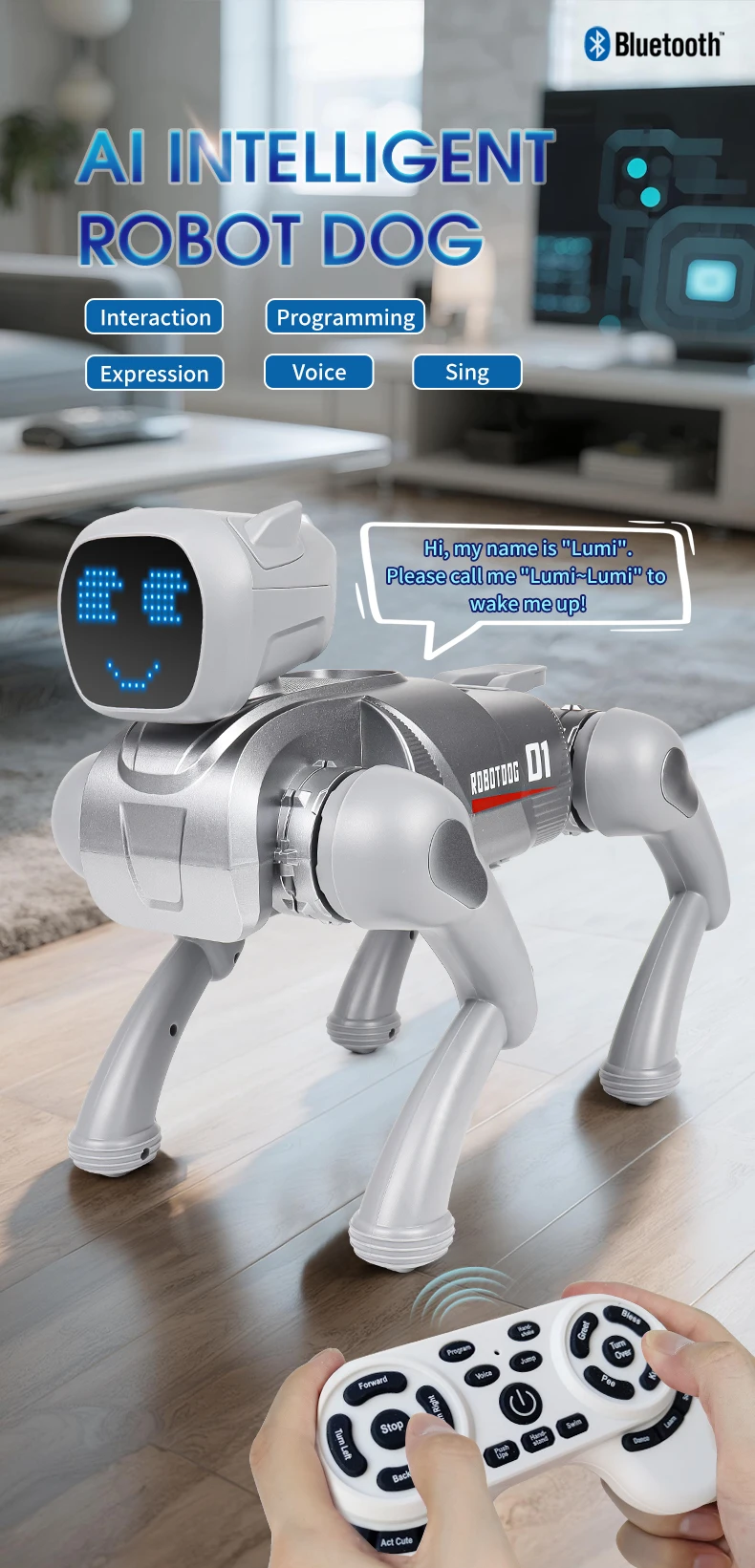 Interactive Smart Robot Dog Stunts Demonstration