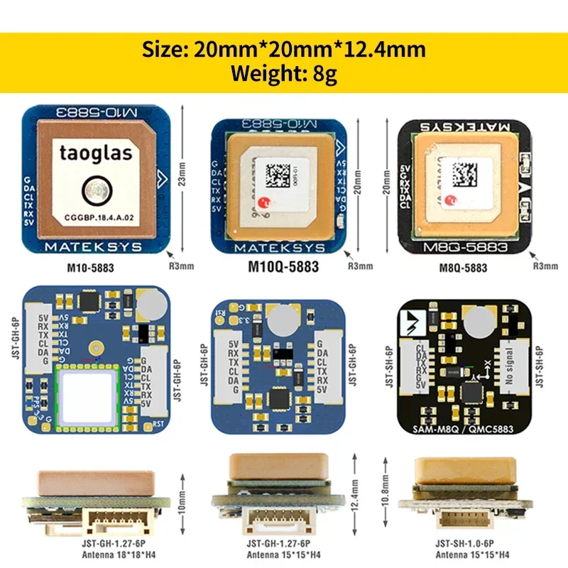 Module GPS GNSS M10Q-5883 avec boussole QMC5883L pour drone