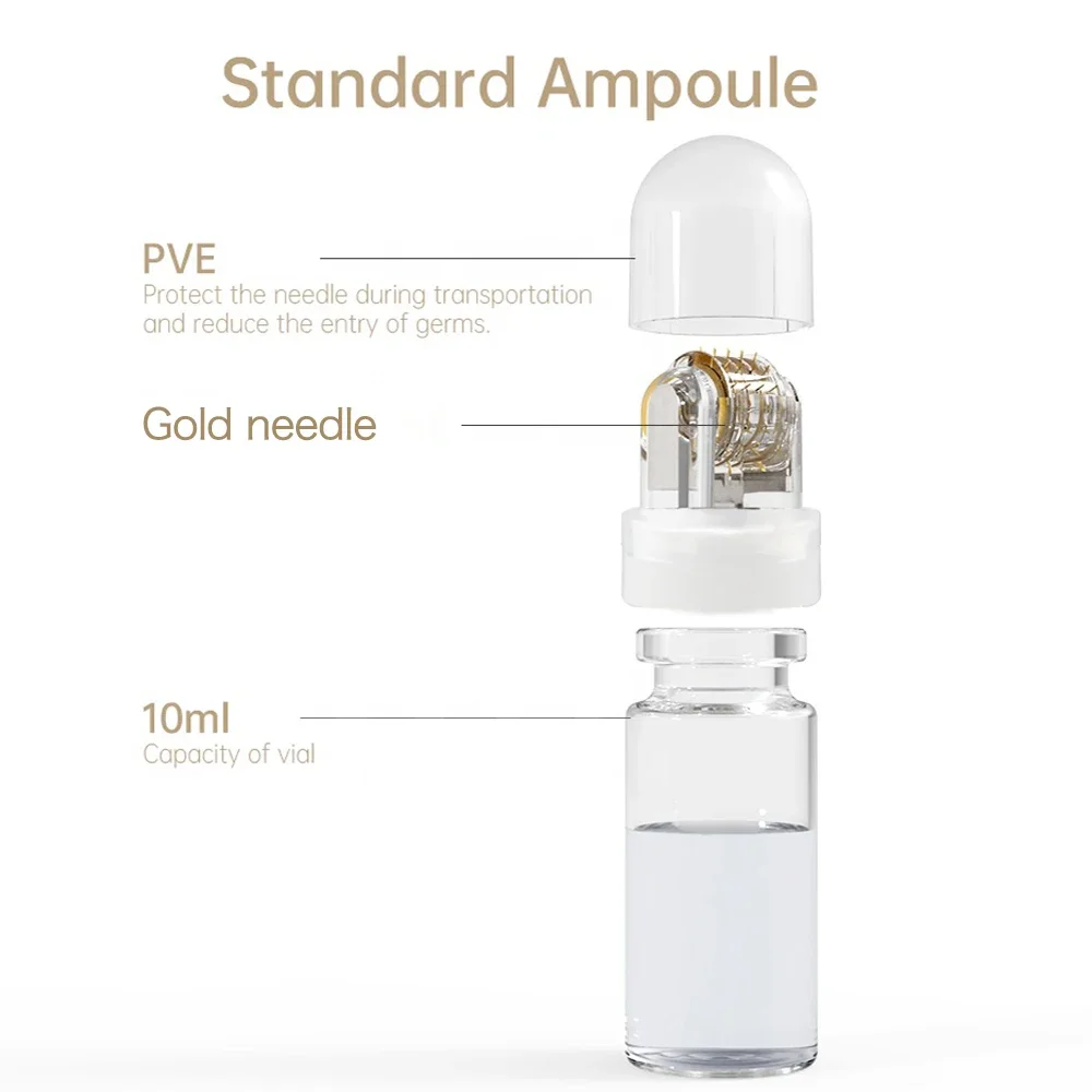 Microneedle 1Pcs 64needles with 10ml Bottle Beauty Skin Repair Microneedling Tool