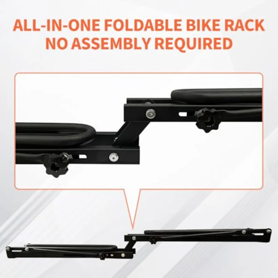 Foldable Upright Roof Bike Rack Mount for Car SUV with Two Arms 1Bike Rooftop Carrier Designed for Easy Installation on Removab 2