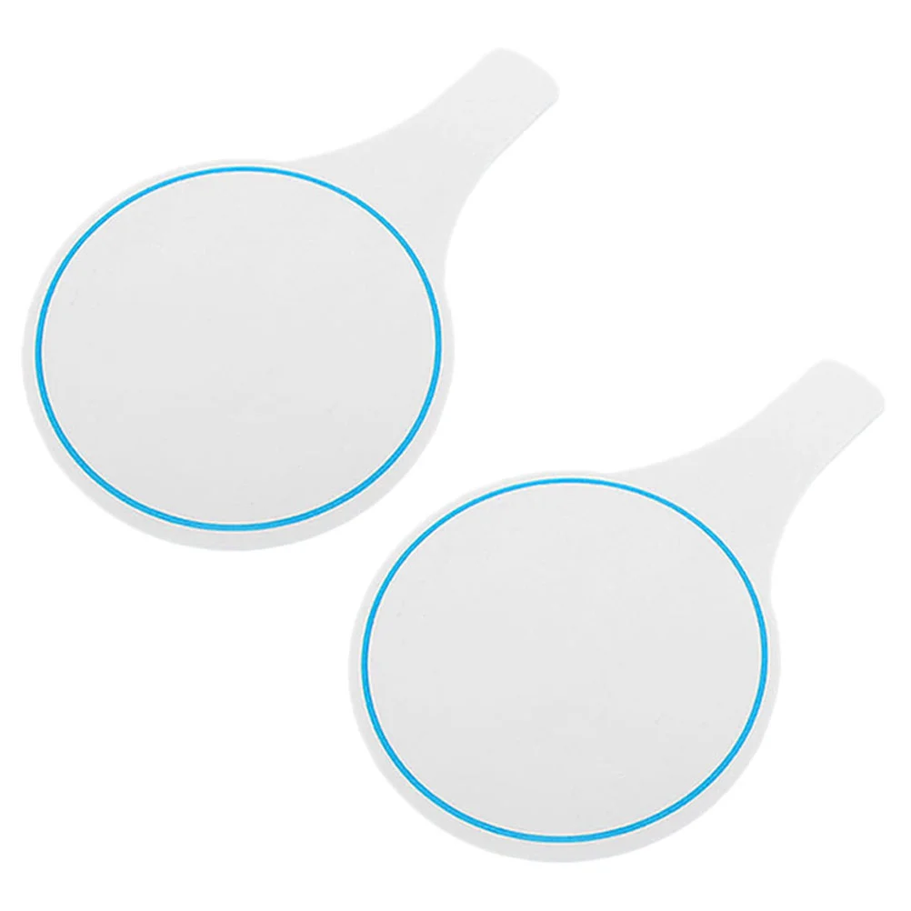 

2Pcs Dry Erase Paddle Round Shape Whiteboard Handheld Dry Erase Board Single Sided Write Boards