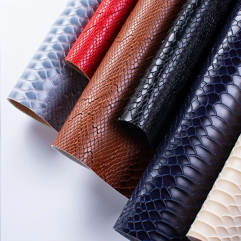Leather Fabric 25*34cm Snake Pattern Pvc Artificial Leather Fabric Soft Bag Thickened Handmade DIY Bag Wallet