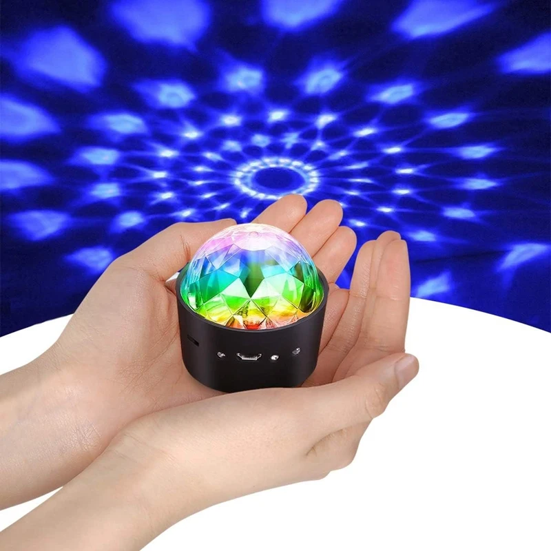 

Mini Disco Ball Light, Voice Control Disco Party Lights Stage Lighting Effect DJ Strobe Ball For Parties Birthday Club