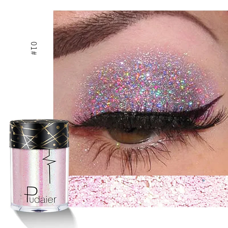 Purpurina holográfica para maquillaje de ojos, pigmento brillante, sombra  de ojos, tatuaje, labios, uñas, cuerpo, Festival, Fiesta - AliExpress