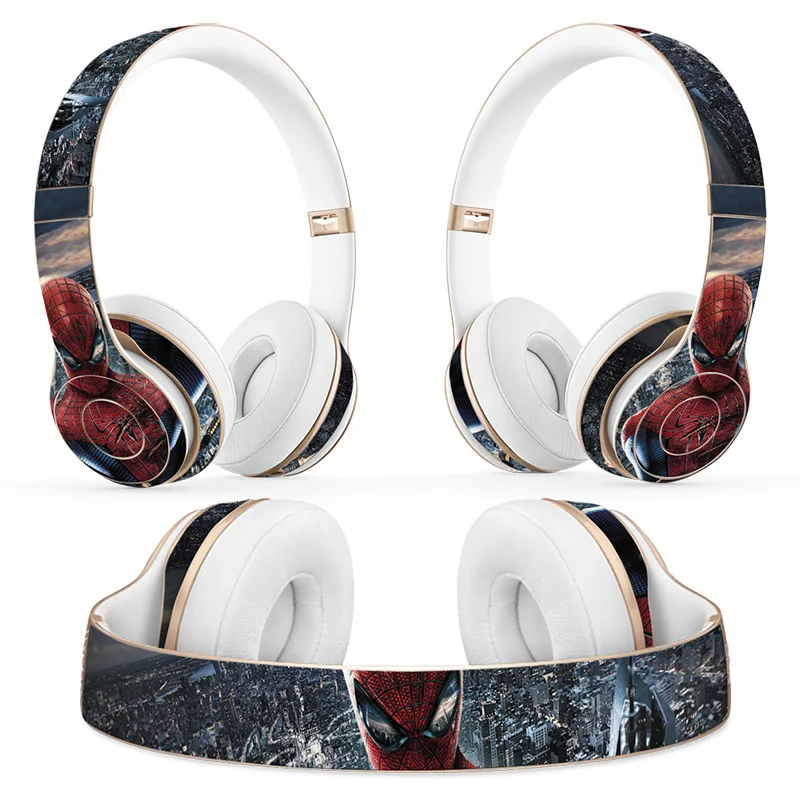 Marvel Iron man Spiderman Headphone Sticker skin for Beats Solo 2 Wireless Headphone skin sticker For solo2 solo3 vinyl sticker 