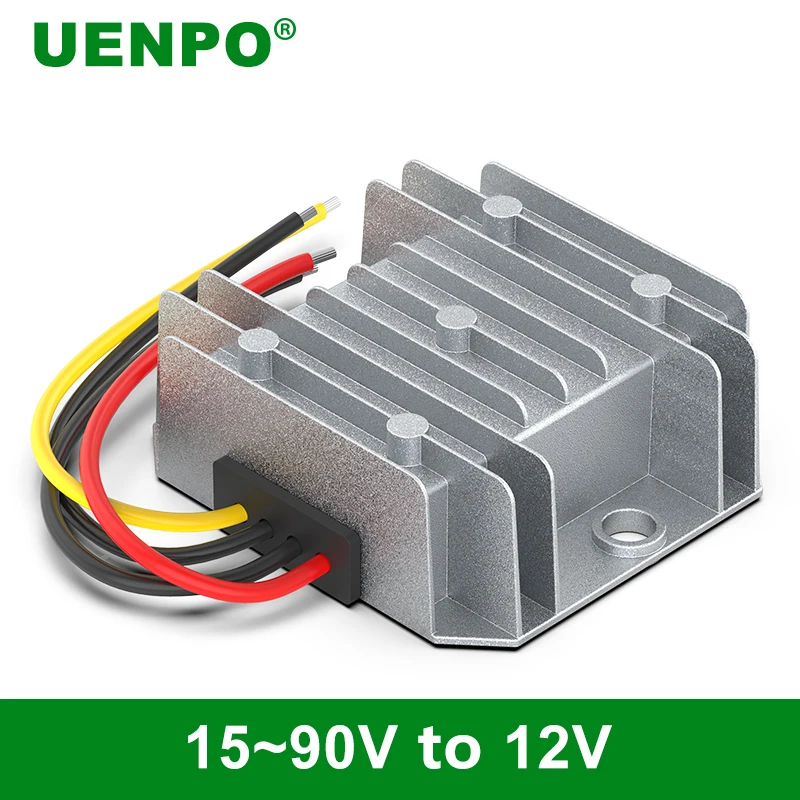 15 V-90 V ถึง 12V DC Power Converter 48V ถึง 12V Step-Down โมดูล 60 V/72 V ถึง 12V on-board step-Down Converter 24V ถึง 12V อินเวอร์เตอร์ 1