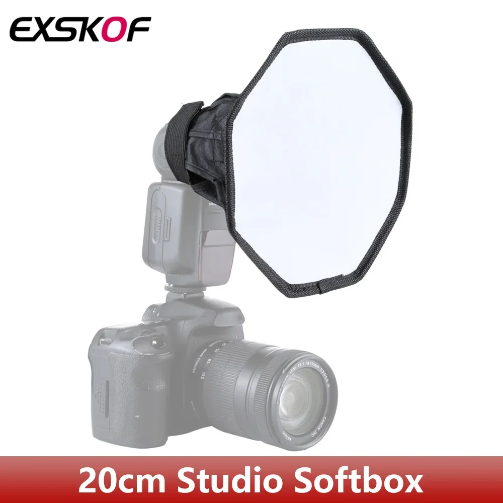 20cm Universal Octangle Style Foldable Flash Light Diffuser Octagon Speedlight Diffuser bowens mount softbox photography softbox portable softbox Softbox For Canon For Nikon