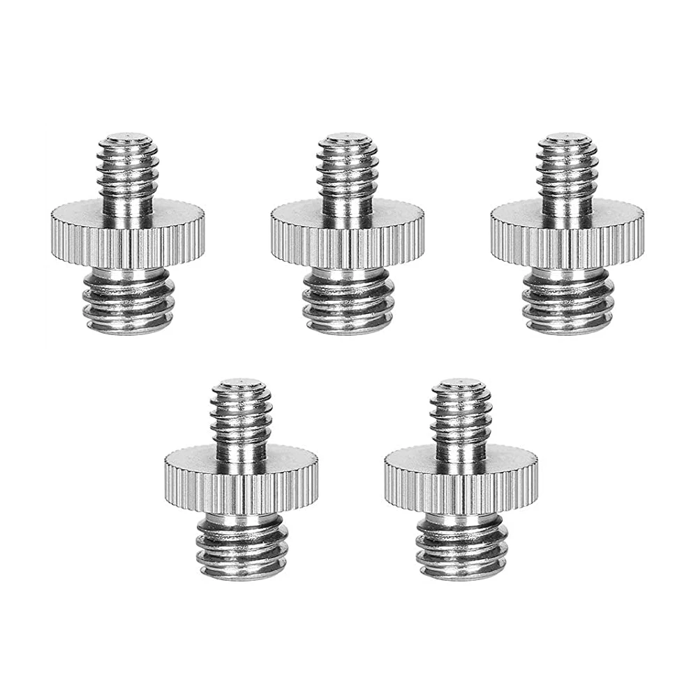 5 Pieces 1 4 20 Male To 3 8 16 Male Converter Threaded Screws Adapter 