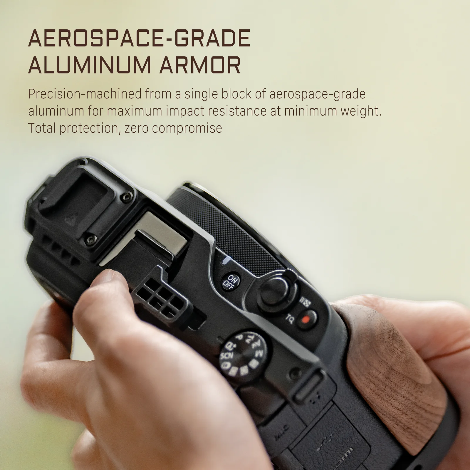 Canon PowerShot V1 + TILTA 専用カメラケージ Vintage Camera Cage for Canon PowerShot V1 Base Kit - Black | Tilta