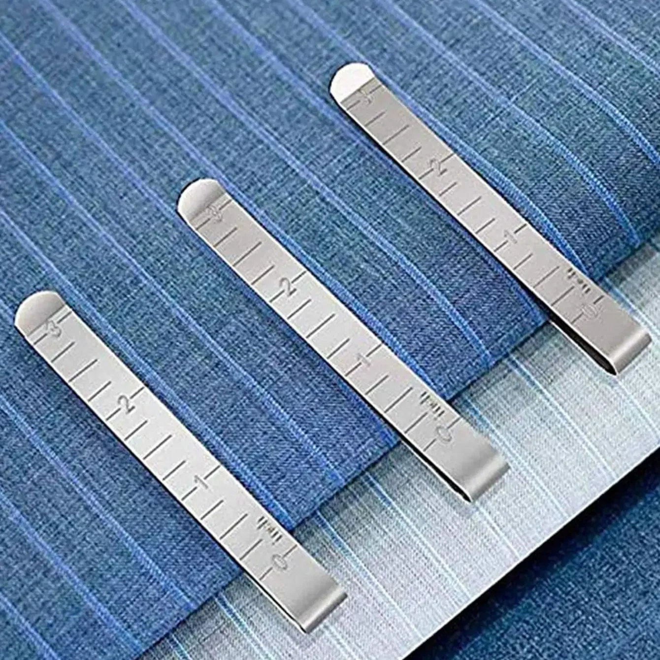 2pcs Sewing Fixed Ruler Stainless Steel Measurement Sewing Ruler Fabric ...