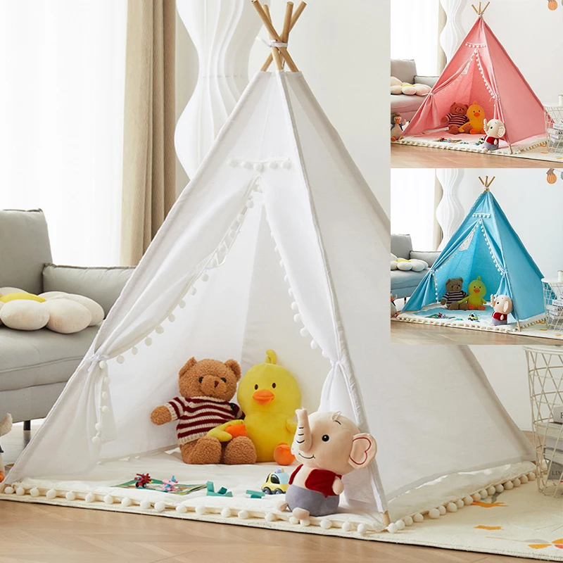 Teepee Kindertent Bosmotief - Opvouwbare Speeltent Voor Binnen En Buiten, 110x110x140 Cm