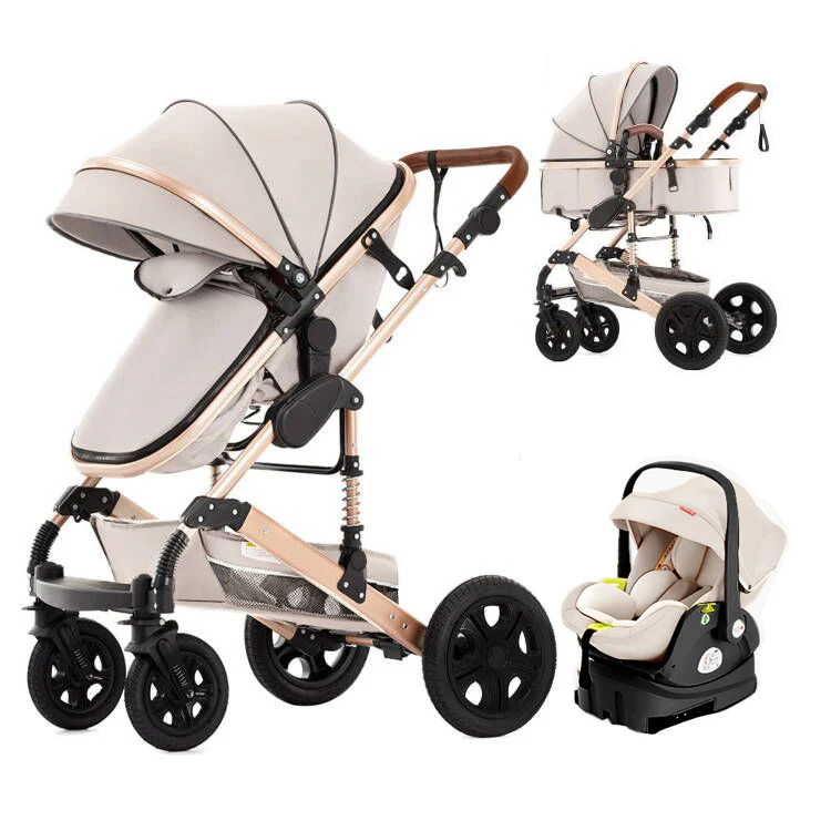 baby stroller 3 in 1 baby car light strollers Baby carriage stroller for the baby cribs Car Safety Seats For Child With Car Base 1