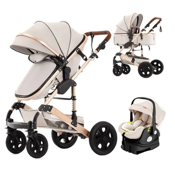 baby stroller 3 in 1 baby car light strollers Baby carriage stroller for the baby cribs Car Safety Seats For Child With Car Base 1