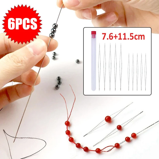 8/5Pcs Beading Needles Pins Open Curved Needle for Beads Bracelet DIY  Jewelry Making Tools Handmade Beaded Threading Pins - AliExpress