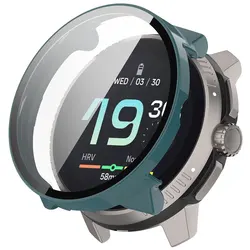 Enhanced Tempered Glass Screen Protector Cover and Protective Shell - Suunto Race S (Green)