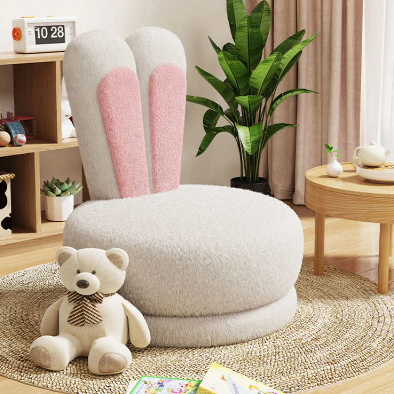 

Children's Sofa Lazy Sofa Cute Chair for Living Room Rotating Cartoon Rabbit Ears Chair Leisure Reading Chair with Back