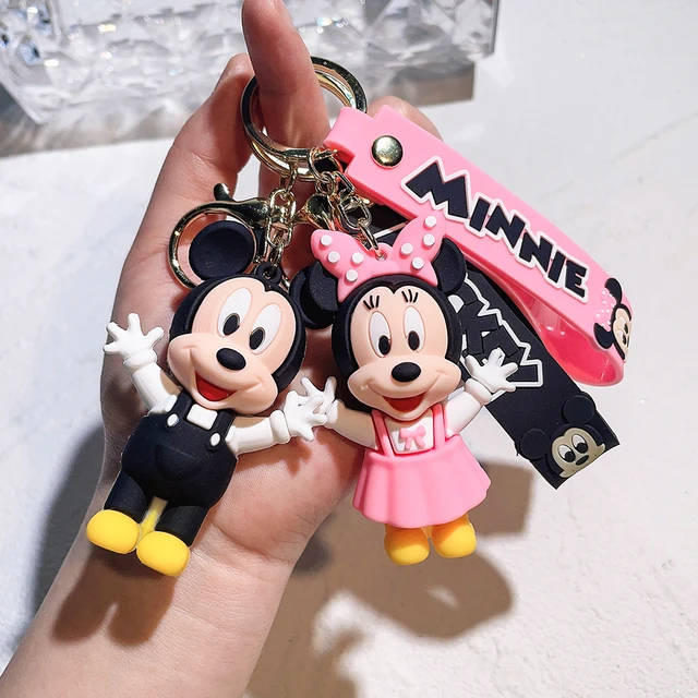 New Trend Disney Cute Mickey Minnie Pendant Keychain Cartoon Doll Bag  Ornament Personality Couple Gift