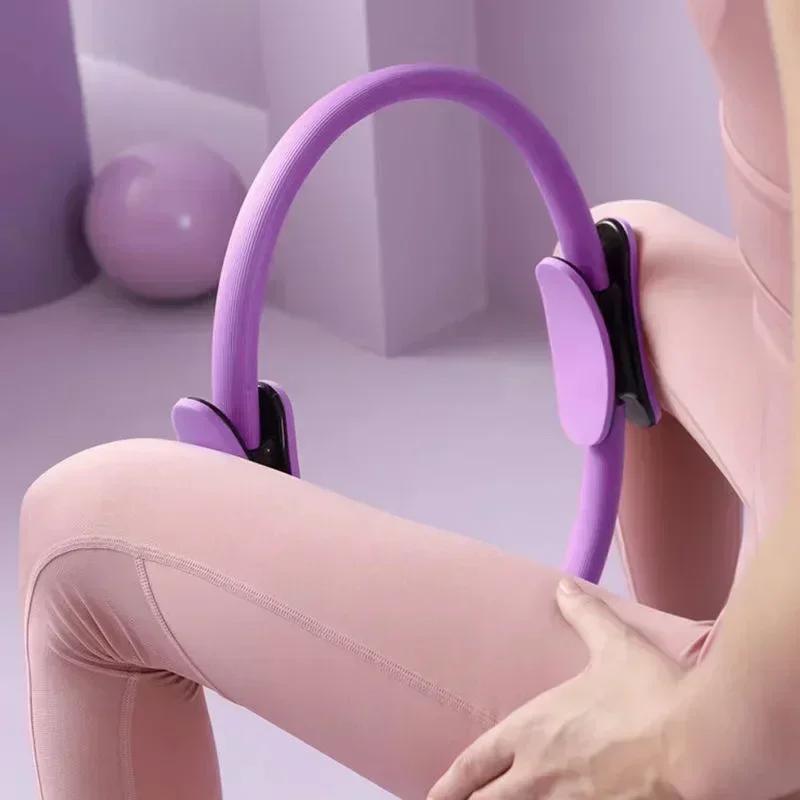 Yoga Fitness Ring Circle Pilates Women Girl Exercise Home Resistance elasticity Yoga Ring Circle Gym Workout Pilates Accessories yoga circle pilates ring