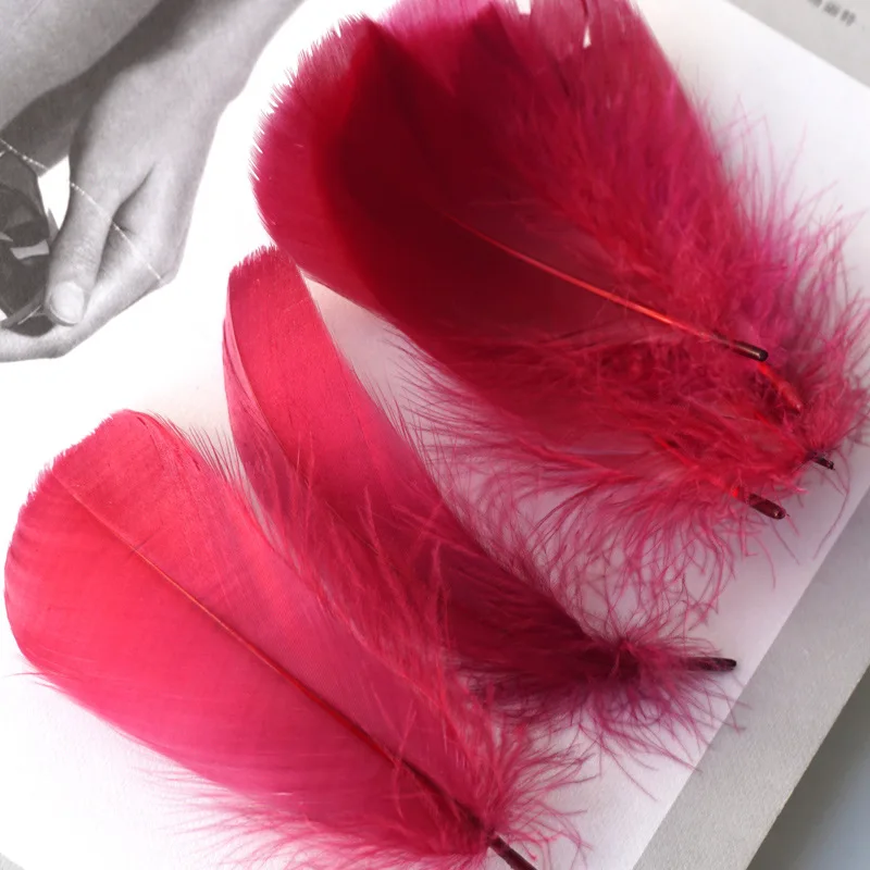 Natural Goose and Swan Feathers for Home Decor and Crafts - 100 Pieces