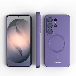 2026 New Magnetic Slim Fit Shockproof Phone Case with Soft - Touch Back Cover for S26Plus (Purple)