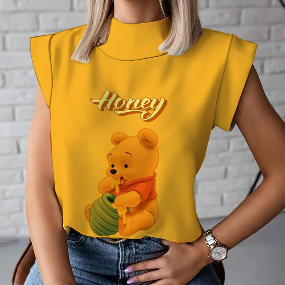 

Disney women's summer new ins super hot cute Winnie the Pooh loose sleeveless vest top sports vest trend