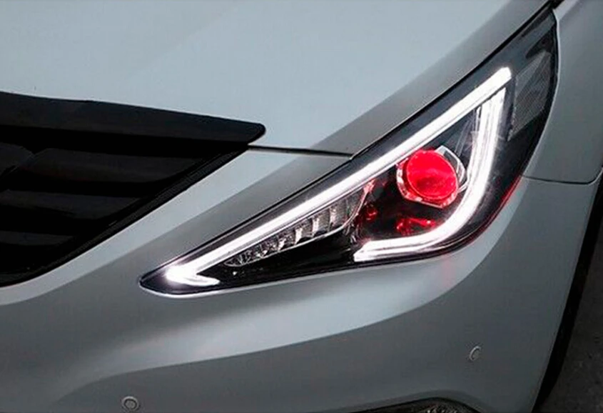 

Автомобильный Стайлинг для Hyundai 9 фара Sonata s 2011 2012 2013 2014 фара Sonata Биксеноновые линзы hi lo противотуманные фары