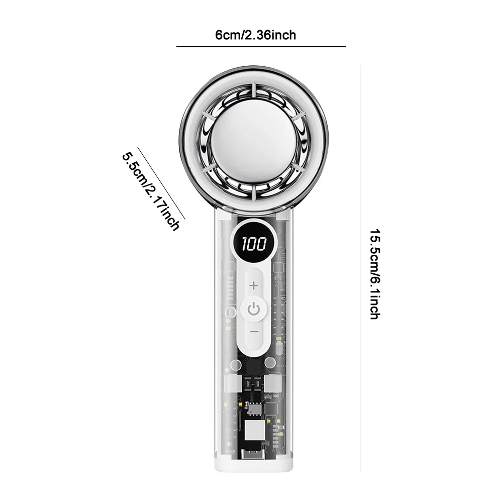 3000mAh USB Rechargeable Handheld Turbo Fan