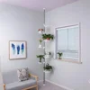 7-Layer Indoor Plant Stands Spring Tension Pole Metal Flower Display Rack Space Saver Corner Floral Pot Hanger Shelf Ivory Stand 1