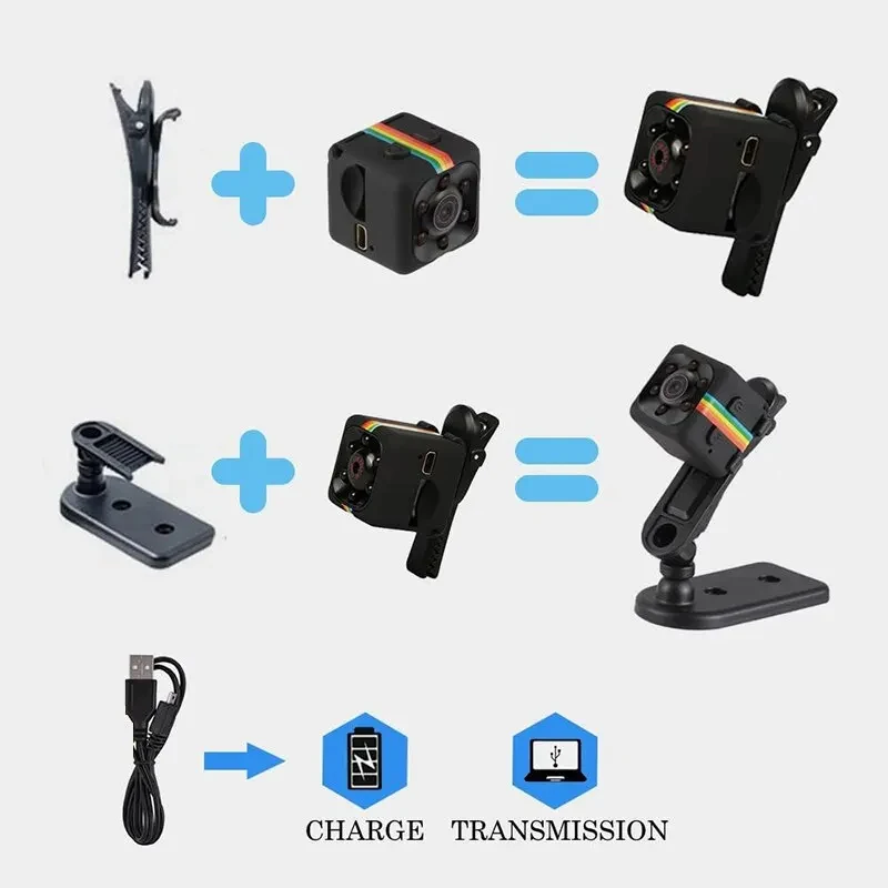 Mini Camera HD 1080P Portable for Home Office Nanny Cam