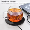 USB Heating Pad Coffee Cup Heater Mug Warmer Electic Milk Tea Water Thermostatic Coasters Cup Warmer For Home Office Desk DC 5V 6
